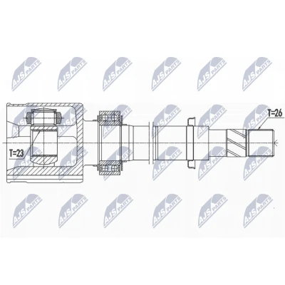 Abbildung von NTY NPW NS 095 Antriebswelle Vorderachse rechts 417mm NISSAN: NV200 / Evalia Bus