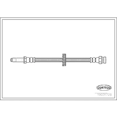 Abbildung von CORTECO 19031728 Bremsschläuche Vorderachse 320 SKODA: FELICIA 1 Pickup, 1, Favorit Schrägheck, VOLKSWAGEN: Caddy 2 Pickup