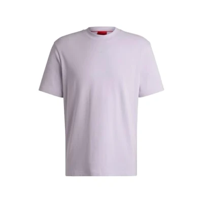 Abbildung von HUGO Herren Dapolino Relaxed Fit T Shirt aus Baumwolle mit Logo Print Flieder M