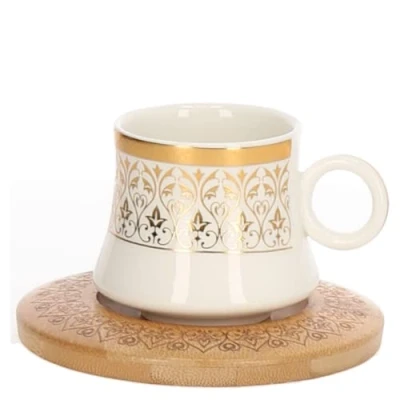 Abbildung von cofi1453 Kombiservice 6er Set Espressotassen mit Untertasse und Tablett Mokkaservice