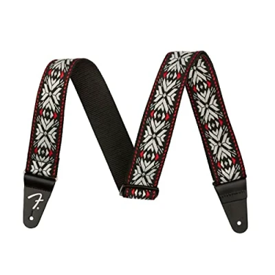 Abbildung von Fender Pasadena Woven Guitar Strap RED SNOWFLAKE