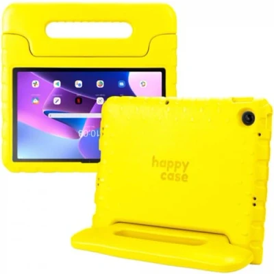 Abbildung von HappyCase Kinder Tablet Hülle Geeignet für Lenovo Tab M10 Plus Gen 3 Kinderfreundliche Schutzhülle Kinderhülle mit Griff und Ständer Gelb