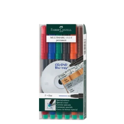 Abbildung von Faber Castell 151306 Permanentmarker MULTIMARK, Stärke: F, 6er Etui