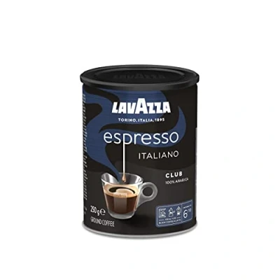 Abbildung von LAVAZZA Gemahlener Kaffee Espresso Club Italienischer 100% Arabica Ausgeglichen &amp; Aromatisch Intensität 6 Metalldose 250 g