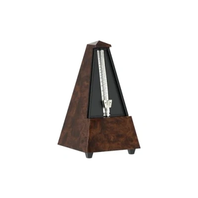 Abbildung von Wittner Metronom 845001 Kunststoffgehäuse ohne Glocke Taktell Pyramidenform Wurzelholz