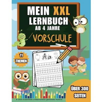 Abbildung von Das große Vorschulbuch ab 4 Jahren: Schwungübungen, Buchstaben, Zahlen, Formen, Rätsel und vieles mehr spielend lernen!