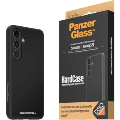 Abbildung von PanzerGlass™ Handyhülle Samsung Galaxy S24 Hardcase D3O® Bio In Schwarz Ultimativer Schutz, Stilvoll, Umweltbewusst