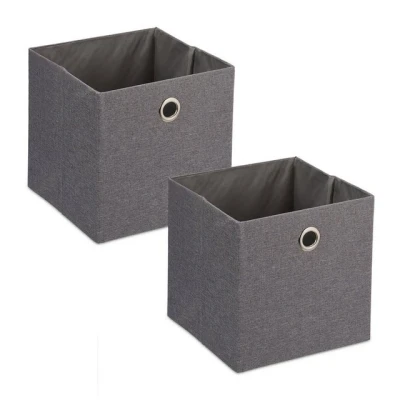 Abbildung von relaxdays Aufbewahrungsbox im 2er Set, Grau