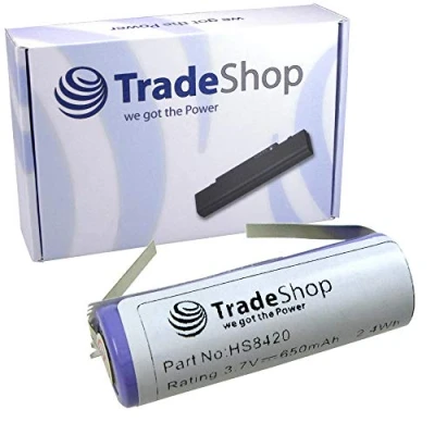 Abbildung von Li Ion Akku 3,6V/3,7V / 650mAh Ersatz für Philips KR112RRL KR 112 RRL US14430VR US 14430 VR, kompatibel mit HS8020 HS8040 HS8060 HS8070 HS8420 HS8420/23 HS8440 HS8460 HS 8020 8040 8060