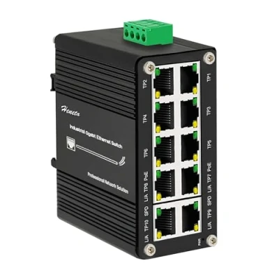 Abbildung von Gehärteter industrieller Gigabit Ethernet PoE+ Switch 8 Port 10/100/1000T 802.3at PoE 240W 2 Compact