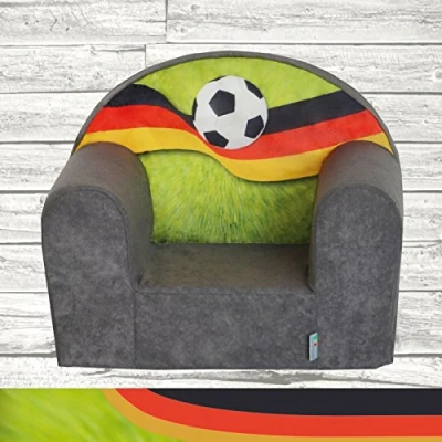 Abbildung von FORTISLINE Kindersessel Abnehmbarer Bezug Weicher Schaumstoff FANZONE Football DE Mini Schaumstoffsessel Kinder Kinderzimmer