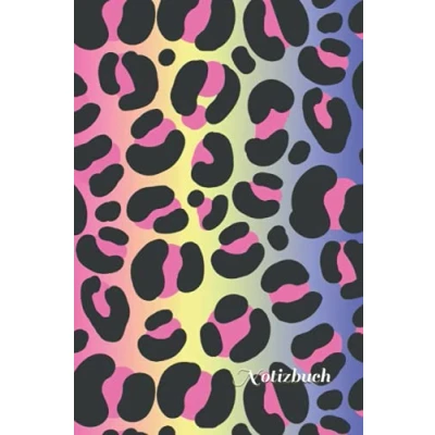 Abbildung von Notizbuch: Leopardenmuster Notizbuch 6x9 Zoll DIN A5 120 Seiten Punktraster Leoparden Notizheft Raubkatze Tagebuch Tiermuster Schreibheft Animal Print Geschenk