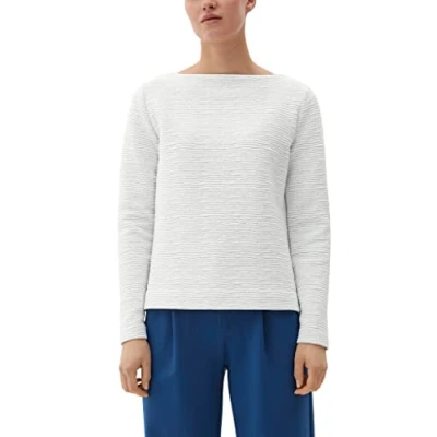 Abbildung von s.Oliver MIT Musterstruktur Sweatshirt, Damen, Größe: 46, Ecru