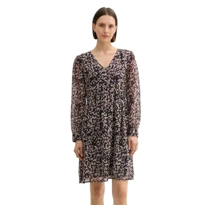 Abbildung von TOM Tailor Freizeitkleid, Damen, Größe: 40, Neutral watercolor squares