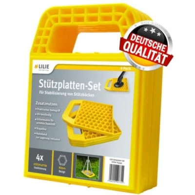 Abbildung von Camco Stützplatten Set 4 Stück für die Sicherung der Kurbel Stütze, Wohnwagen o