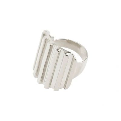 Abbildung von Pilgrim Laurel Recycled RING Unisex Ring, Größe: One Size, Silver plated