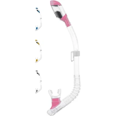 Abbildung von Cressi Unisex Kinder Schnorchel Minidry, clear/rosa,one size, ES258840