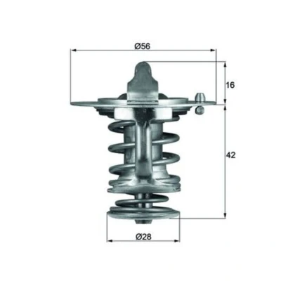 Abbildung von MAHLE ORIGINAL TX 83 76D Kühlwasserthermostat 76 56 mit Dichtung MITSUBISHI: PAJERO 2, 3, 4
