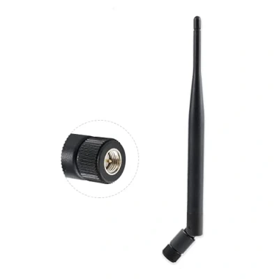 Abbildung von Vecys WiFi Antenne SMA 2.4 GHz 5 dBi Steckeradapter Schwarze Rundstrahlantenne Schwarz Kompatibel mit 802.11n / b/g WLAN Karte PCI Karten Drahtloser Router Bluetooth ZigBee