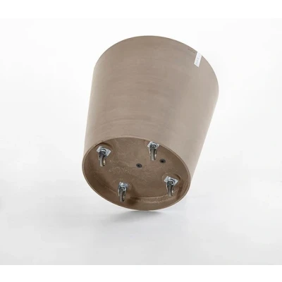 Abbildung von Ecopots Amsterdam rund 100 cm mit Rädern taupe Pflanze/Blumentopf