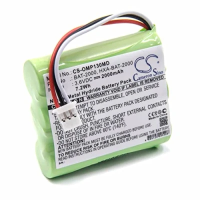Abbildung von vhbw NI MH Akku 2000mAh (3.6V) kompatibel mit Blutdruckmessgerät Omron HBP 1300, HBP1300 Ersatz für BAT 2000, HXA 2000.