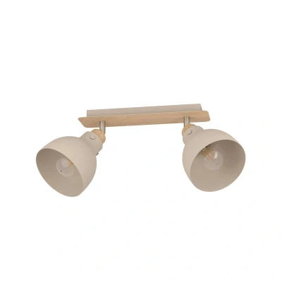 Abbildung von Eglo 900712 Spotleuchte ARRECIFE Stahl braun, nickel matt E27 2X28W L:53.1cm B:14.5cm H:23.5cm dimmbar