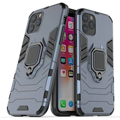 Abbildung von Kompatibel mit iPhone11 Pro Hülle, Ring Ständer Magnetischer Handyhalter Auto Caseme Schutzhülle Case für Apple iPhone 11 (Navy Blau)