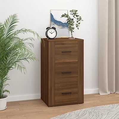 Abbildung von DYRJDJWIDHW kommode weiß,kommode mit schubladen,kommode Flur,Sideboard Braun EichenOptik 40x33x70 cm Holzwerkstoffschrank schubladen,Sideboard Flur,Schrank Flur,