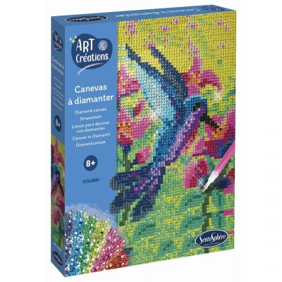 Abbildung von Strassstein Bild Kolibri Glitzerbilder stecken Bastelset