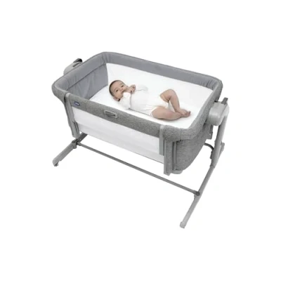 Abbildung von Chicco Next2Me Magic Evo Baby Kinderbett, kompatibel mit verschiedenen Betten, Schaukelmodus, verstellbare Höhe, Schiebebarriere, 4 Räder, Gute Luftzirkulation, Matratze und Tasche, 0 6 m