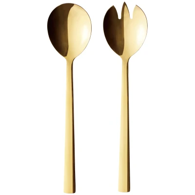 Abbildung von aida RAW Salatbesteck &quot;RAW&quot;, (Set, 2 tlg.), Edelstahl, PVD beschichtete Oberfläche