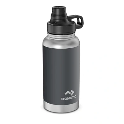 Abbildung von Dometic Thermo Bottle 90 Thermosflasche 900ml Größe Trinkflasche Edelstahl Spülmaschinenfest, BPA Frei, Doppelwandig Thermoskanne, Isolierflasche Slate