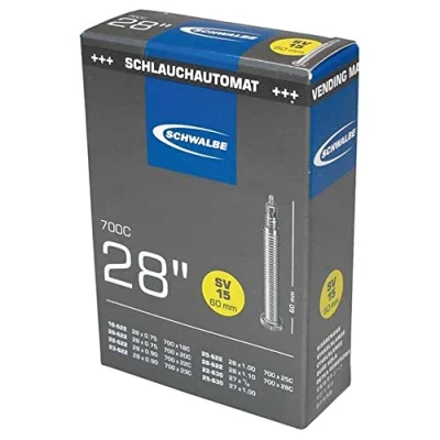 Abbildung von Schwalbe Unisex Erwachsene SV 15 in Folie Schlauch, schwarz, 28x3/4 1 1/8&quot;