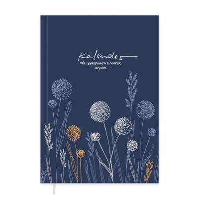 Abbildung von Eine der Guten Verlag Lehrerkalender Lehrerplaner 2025 2026 A5, blau orange, 1 Doppelseite / Woche, Schuljahr 25/26, 224 S. Softcover, klimaneutral