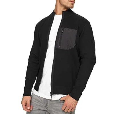Abbildung von Indicode Jeans Manuel Strickjacke, Herren, Größe: XL, Black
