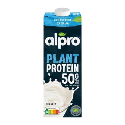 Abbildung von Alpro 2er Pack Protein Sojadrink 1 Liter Plant Proteindrink Soja Soya Drink 100 % pflanzlich (50 g Eiweiß pro Packung)