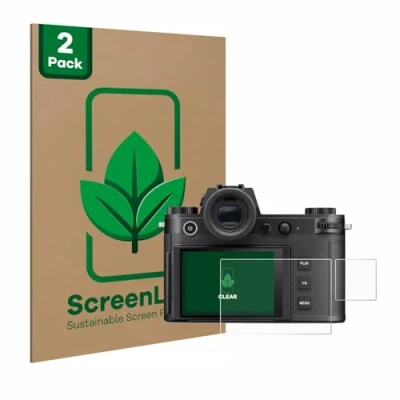 Abbildung von ScreenLeaf (2 Stück Schutzfolie für Leica SL3 S (Display + Schulterdisplay) [nachhaltiger Displayschutz, Folie, transparent, kratzfest]
