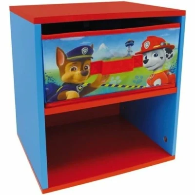 Abbildung von Fun House PAT&#039;PATROUILLE Chevet/Table de nuit Avec tiroir H.36 33 x P. 30 cm Pour Enfant 712533 Paw Patrol Nachttisch mit Schublade, H 36 L für Kinder, MDF Holz/Vlies, blau, 33x30x36