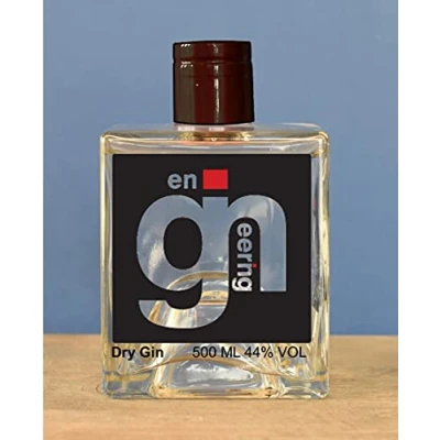 Abbildung von enGINeering Distilled Dry Gin 0,5 l 44% Vol. Alc. Innovativ und überzeugend Wacholder, Koriander, Meeresalgen gepaart mit Exotik der Banane roten Äpfel