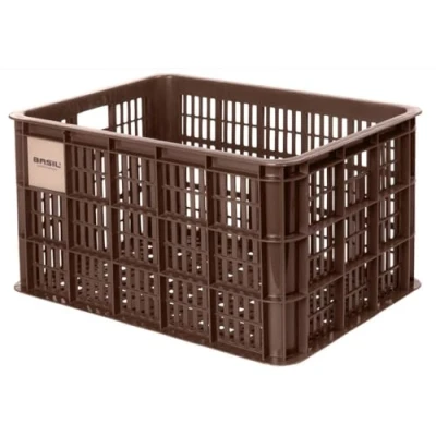 Abbildung von Recycelter Fahrradkasten Basil Crate L 40,0 Liter 39 X 49 26 Cm Chocolate Brown