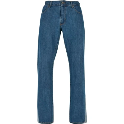 Abbildung von Urban Classics Triangle Jeans Bootcut, Herren, Größe: 34x32, Mid indigo washed