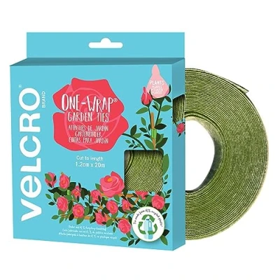 Abbildung von VELCRO Marke Wiederverwendbare Pflanzenbinder Mehrzweckbinder Perfektes Gartenzubehör und schonend für Pflanzen grün 12mm x 20m