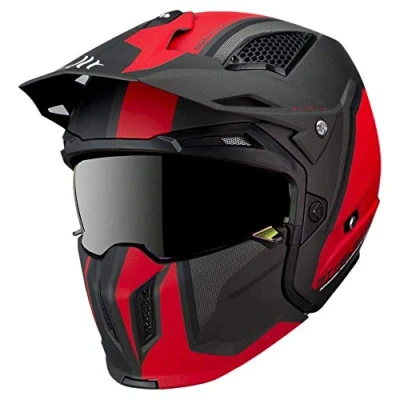 Abbildung von Helm MT TR902XSV Streetfighter SV Twin C4 SCHWARZ Rouge MAT Grosse M