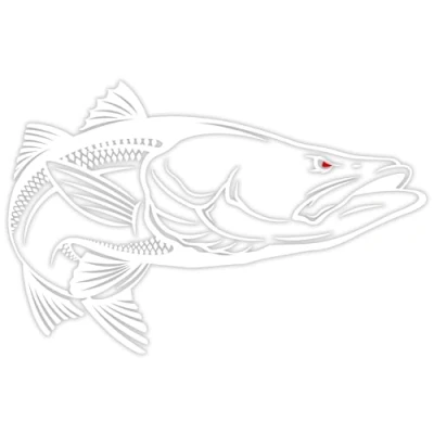Abbildung von Finest Folia Fisch Aufkleber für Auto Motorrad Boot Schlauchboot Angelbox Sticker Autoaufkleber Angler Fische selbstklebend wetterfest wasserfest K174 (Weiß, Motiv 01)