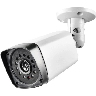 Abbildung von PENTATECH Überwachungskamera Attrappe Kamera (Bullet Form) für innen und außen (mit blinkender LED)