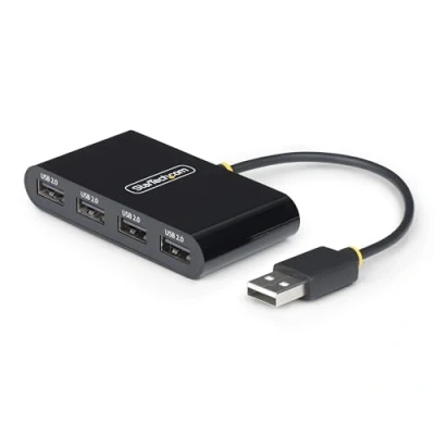 Abbildung von StarTech.com 4 Port USB 2.0 Hub, Busbetrieben, Mini Hub für Reisen, Multi Adapter/Verteiler, Mobiler Splitter