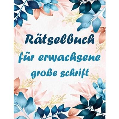 Abbildung von Rätselbuch für erwachsene große schrift: rätselblock großdruck, Wörter suchen, Sudoku, Labyrinthe, scrabble