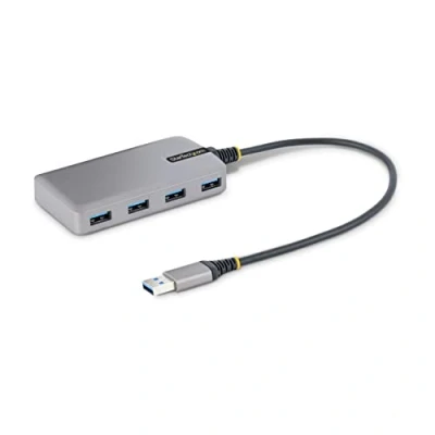 Abbildung von StarTech.com 4 Port USB 3.0 Hub 5 Gbit/s, Busbetrieben, A auf mit Optionalem Stromanschluss Desktop/Laptop Verteiler/USB Splitter, 30cm Kabel (5G4AB HUB)