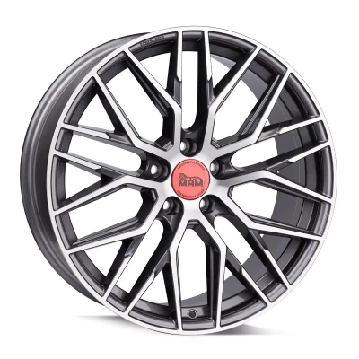 Abbildung von MAM WHEELS 5 loch 18Zoll 112mm Alufelge RS4 Palladium frontpoliert MAMRS48018511245PFP Felge 8.00Zoll 45mm 72.6mm