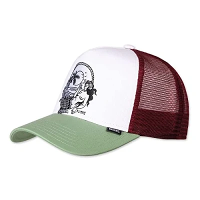 Abbildung von Djinns Lazy Mermaid (White/Wine/Olive) Trucker Cap Meshcap Hat Kappe Mütze Caps